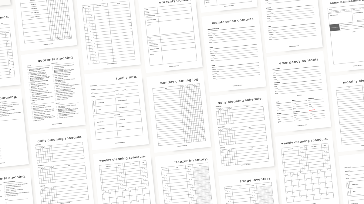 25+ Page Printable Weekly, Monthly, and Yearly Household Planner for Moms 2023-2024