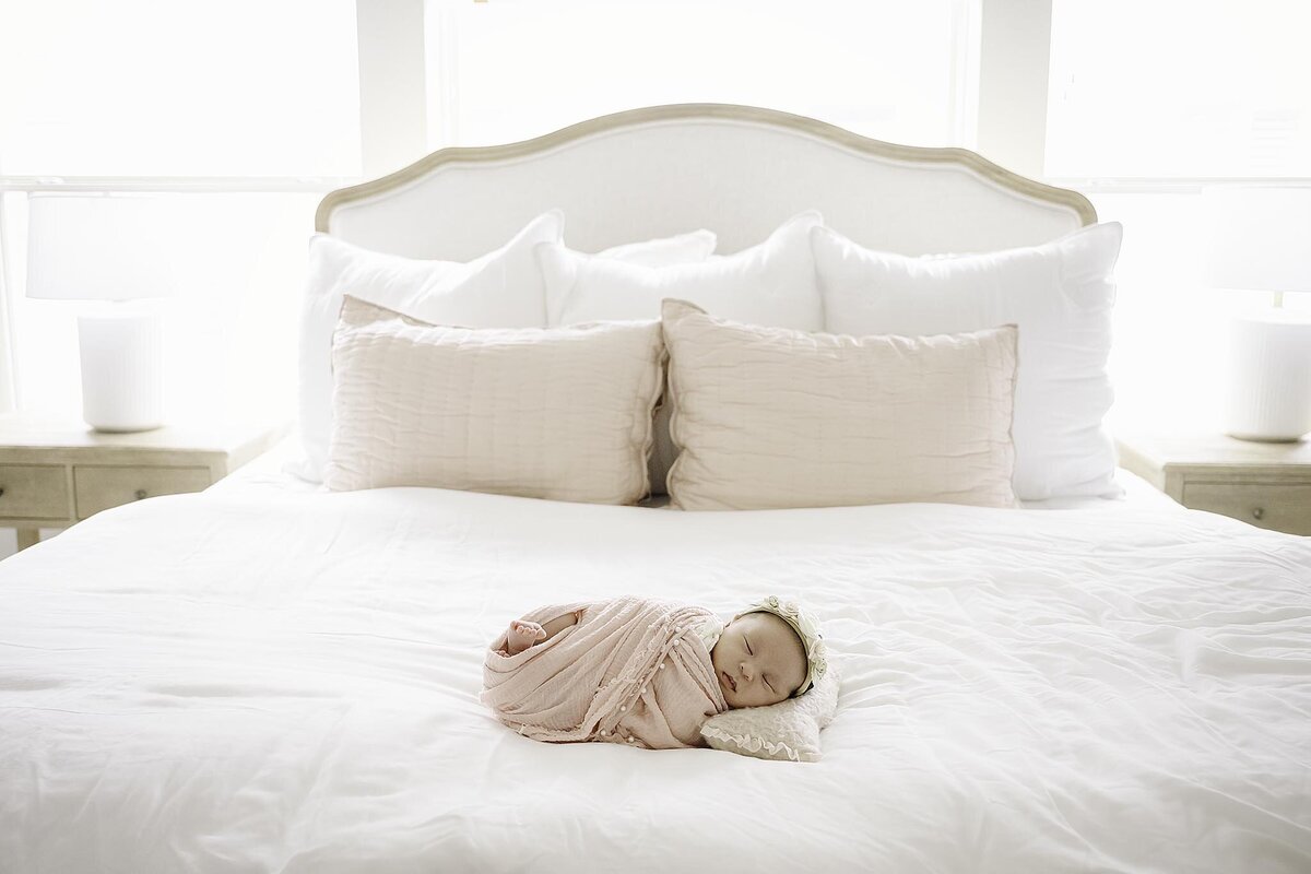 Baby on bed