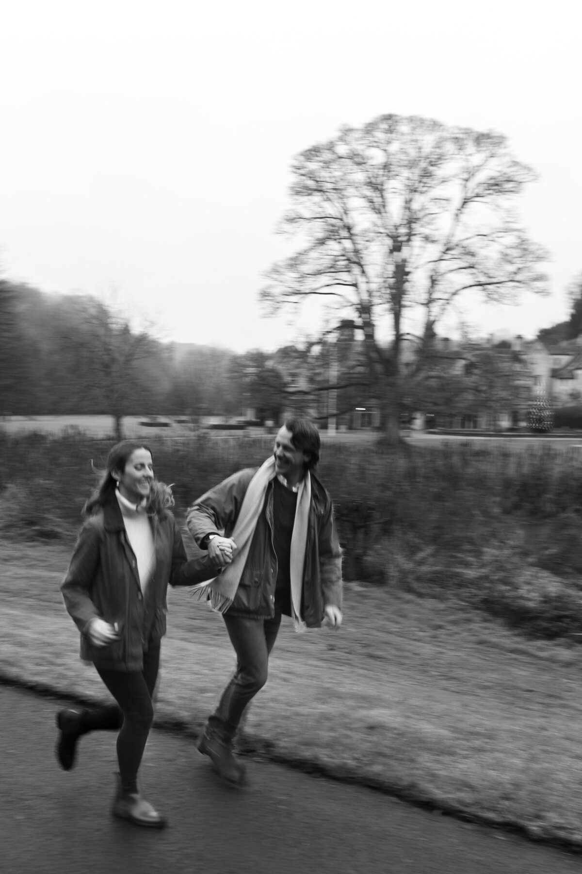 Engagement portraits in Castle Combe, Cotswolds