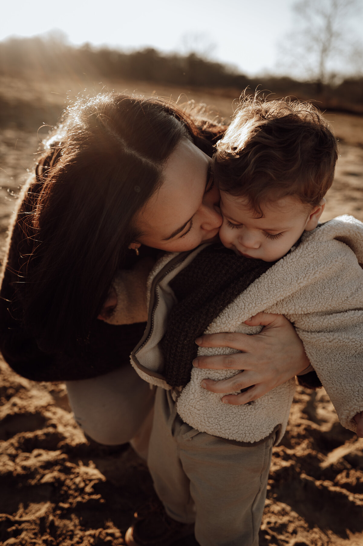 Motherhood shoot op de heide in Antwerpen