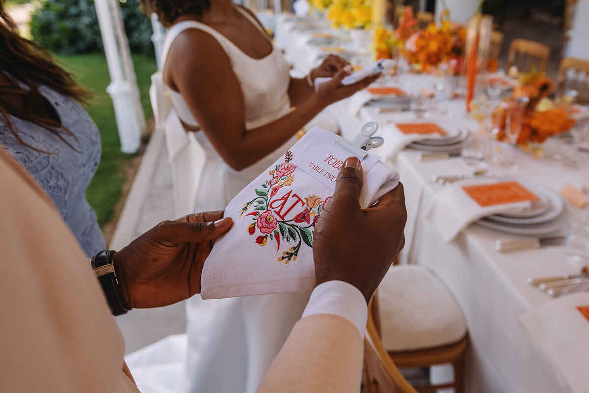 bespoke-embroidered-wedding-napkins-avington-park