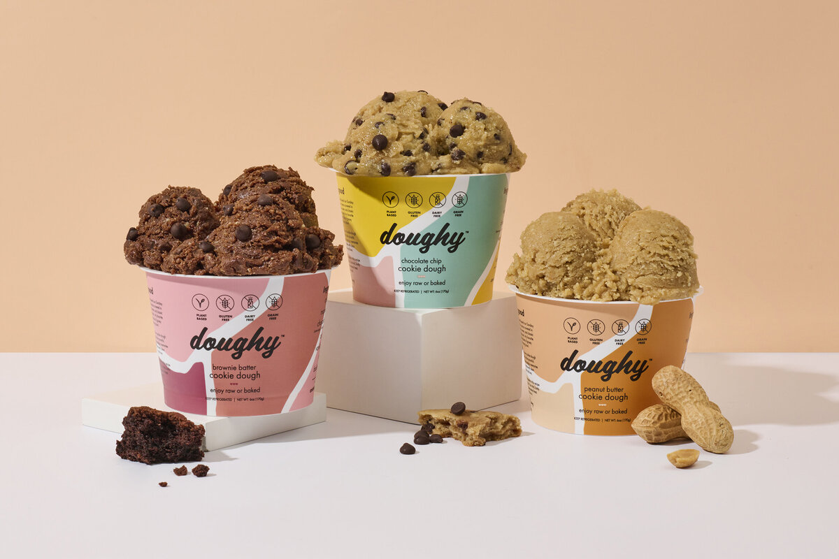 product shot cookie dough styled