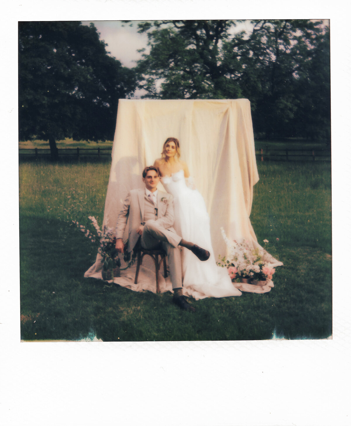 Polaroid couple portrait, editorial wedding photographer The Falkenburgs