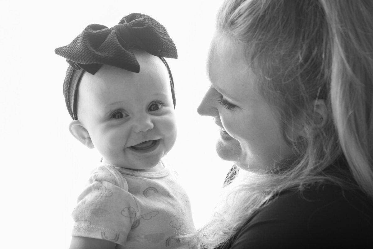 Black and white mommy and me session