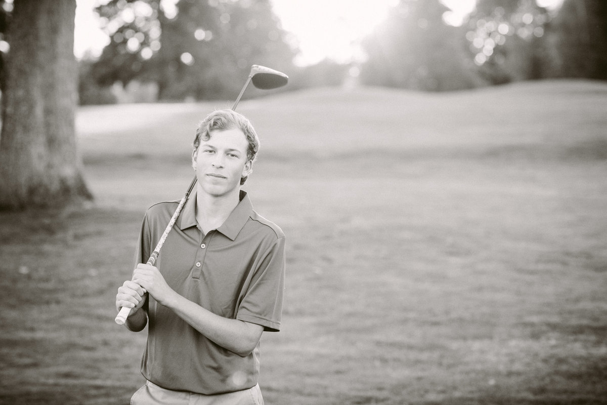 Lake Oswego High School Senior Photography at Golf Course