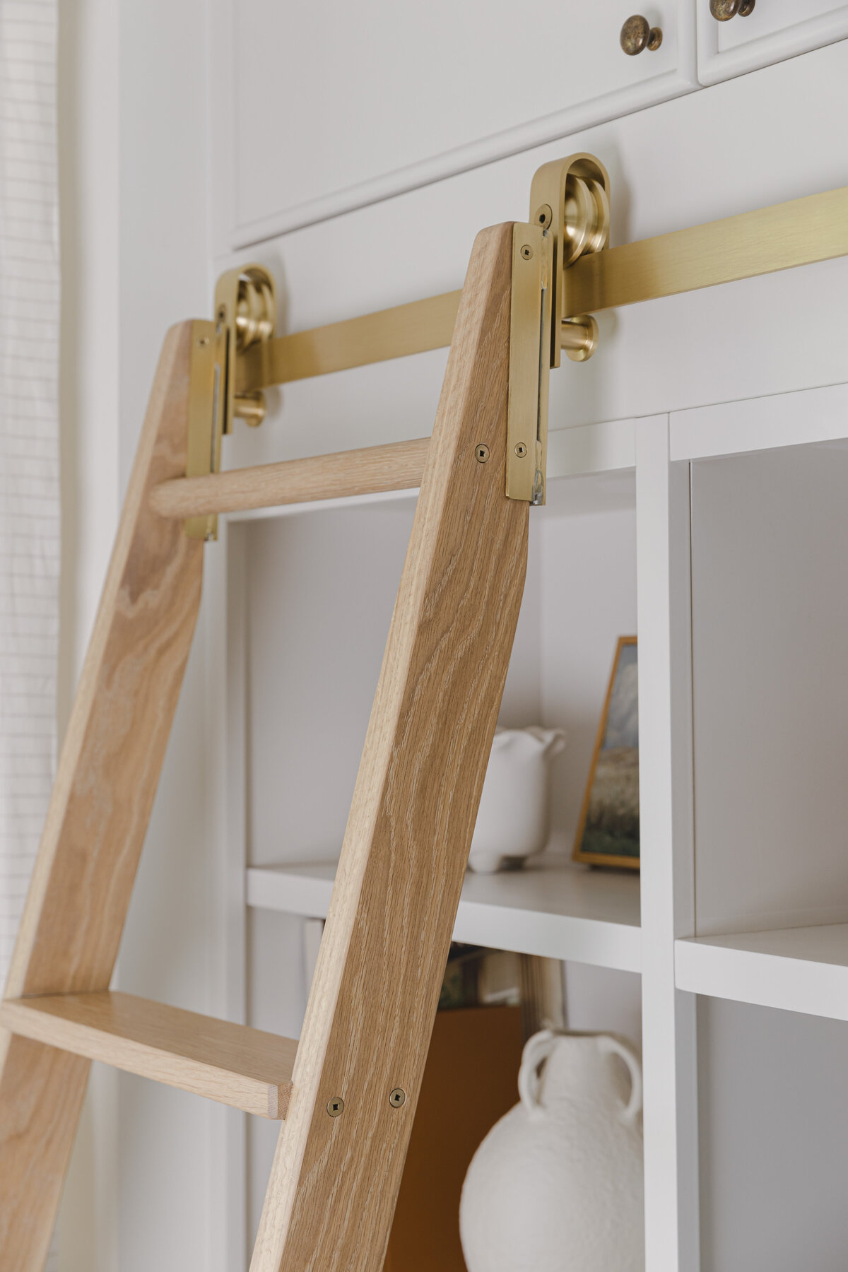 Living room bookshelves