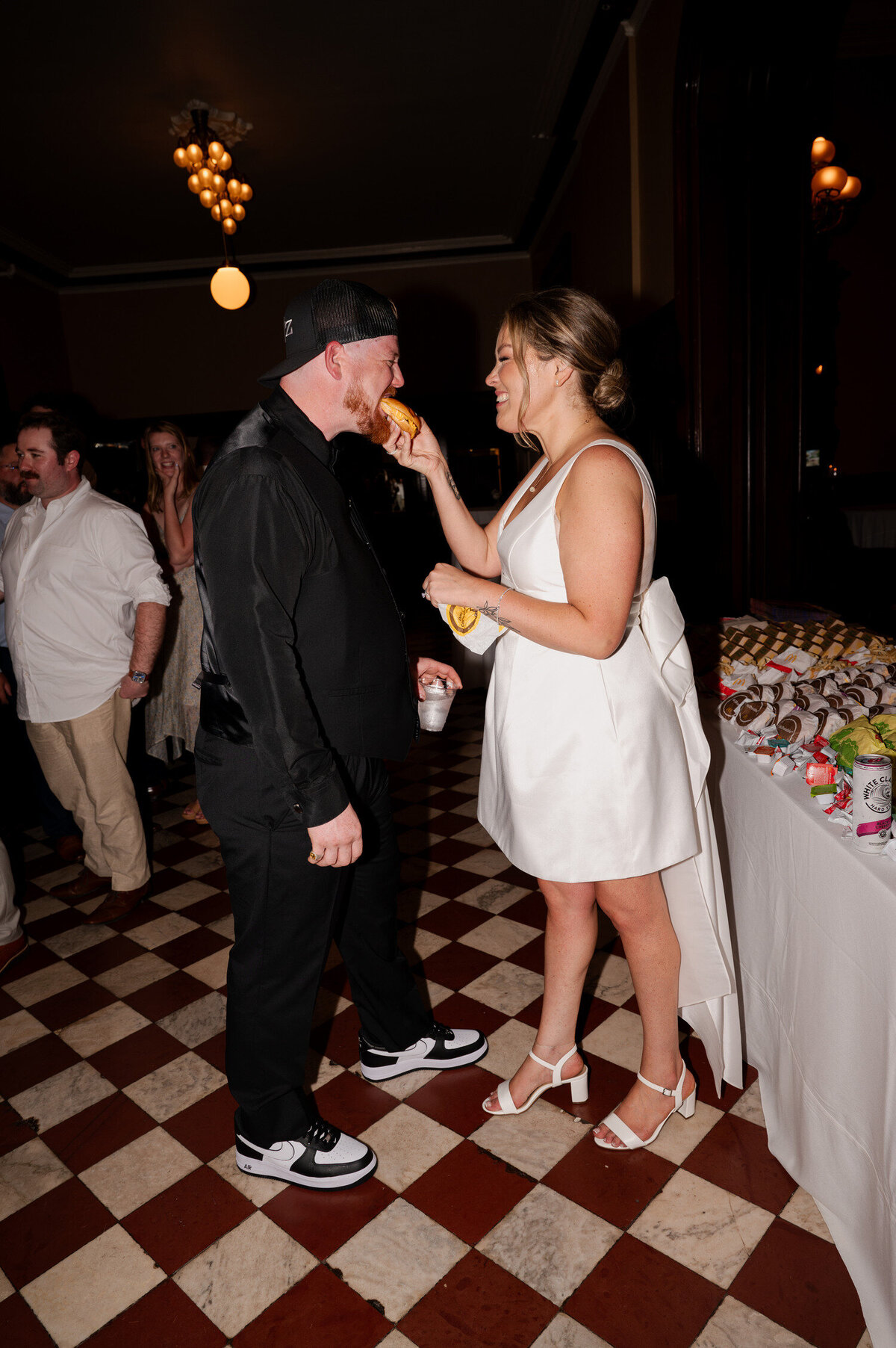 Nothing says "I'm lovin' you" like late night McDonald's during their wedding at the Canfield Casino in Saratoga Springs, NY.