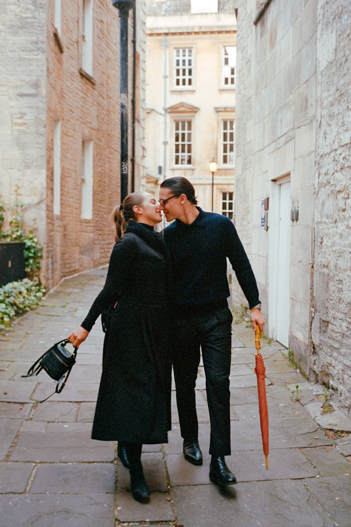 Analogue couple portrait session in Bath