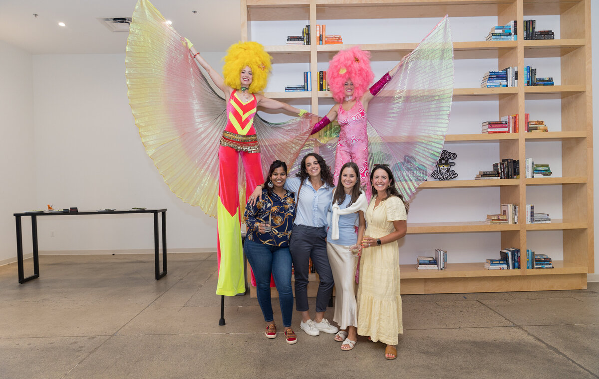 Women-on-stilts