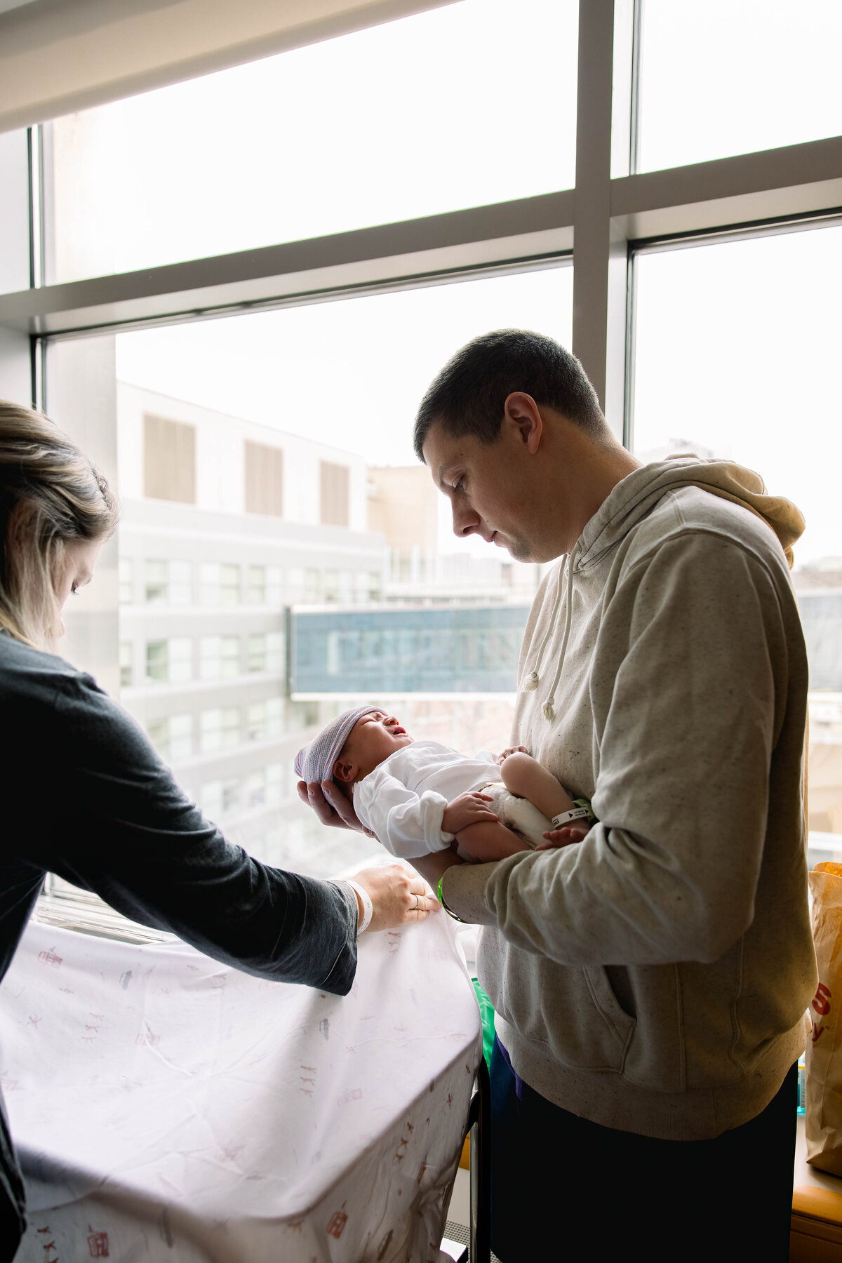 Newborn photos in Boston hospital