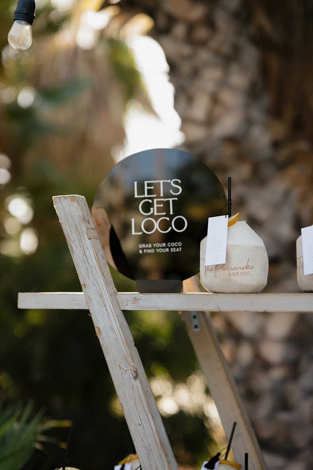 Coconut Escort Wall at Acre in Cabo San Lucas