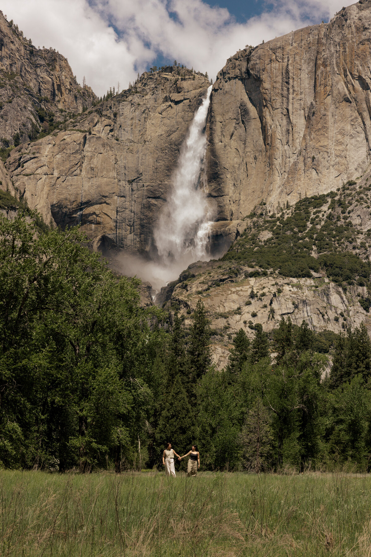 yosemite-engagement-valley-waterfall