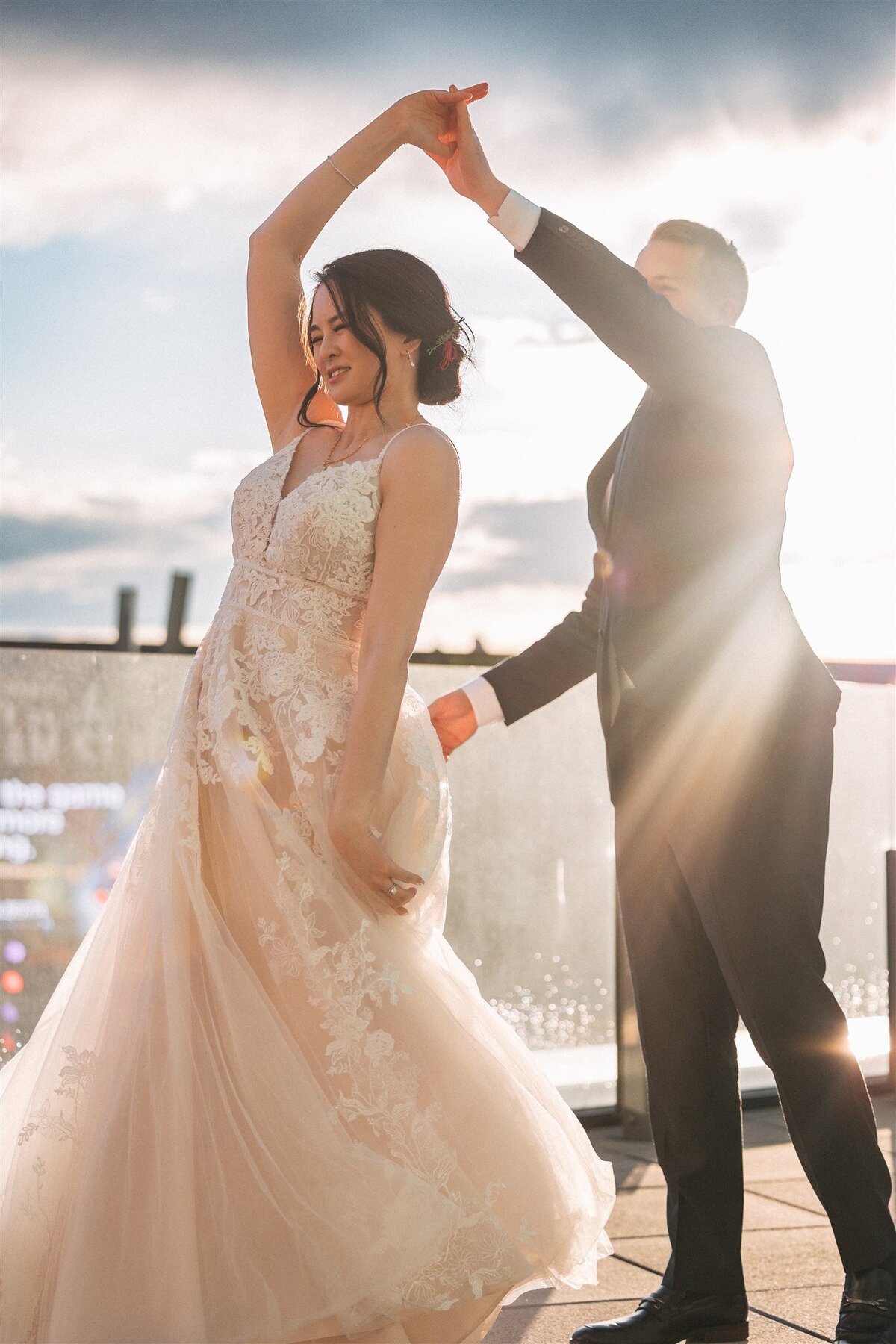 Edmonton Sunset Wedding Downtown