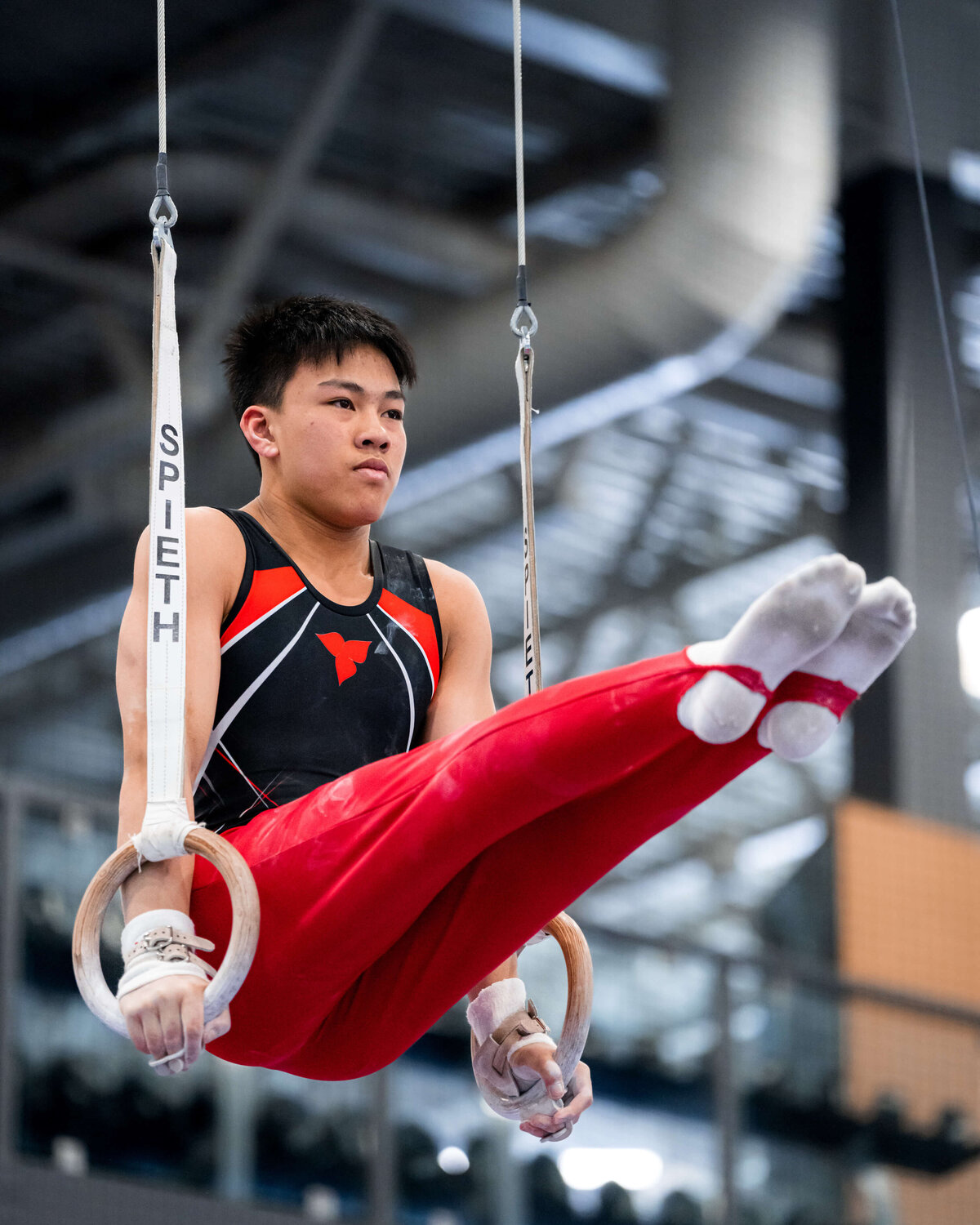 Photo by Luke O'Geil taken at the 2023 inaugural Grizzly Classic men's artistic gymnastics competitionA1_04134
