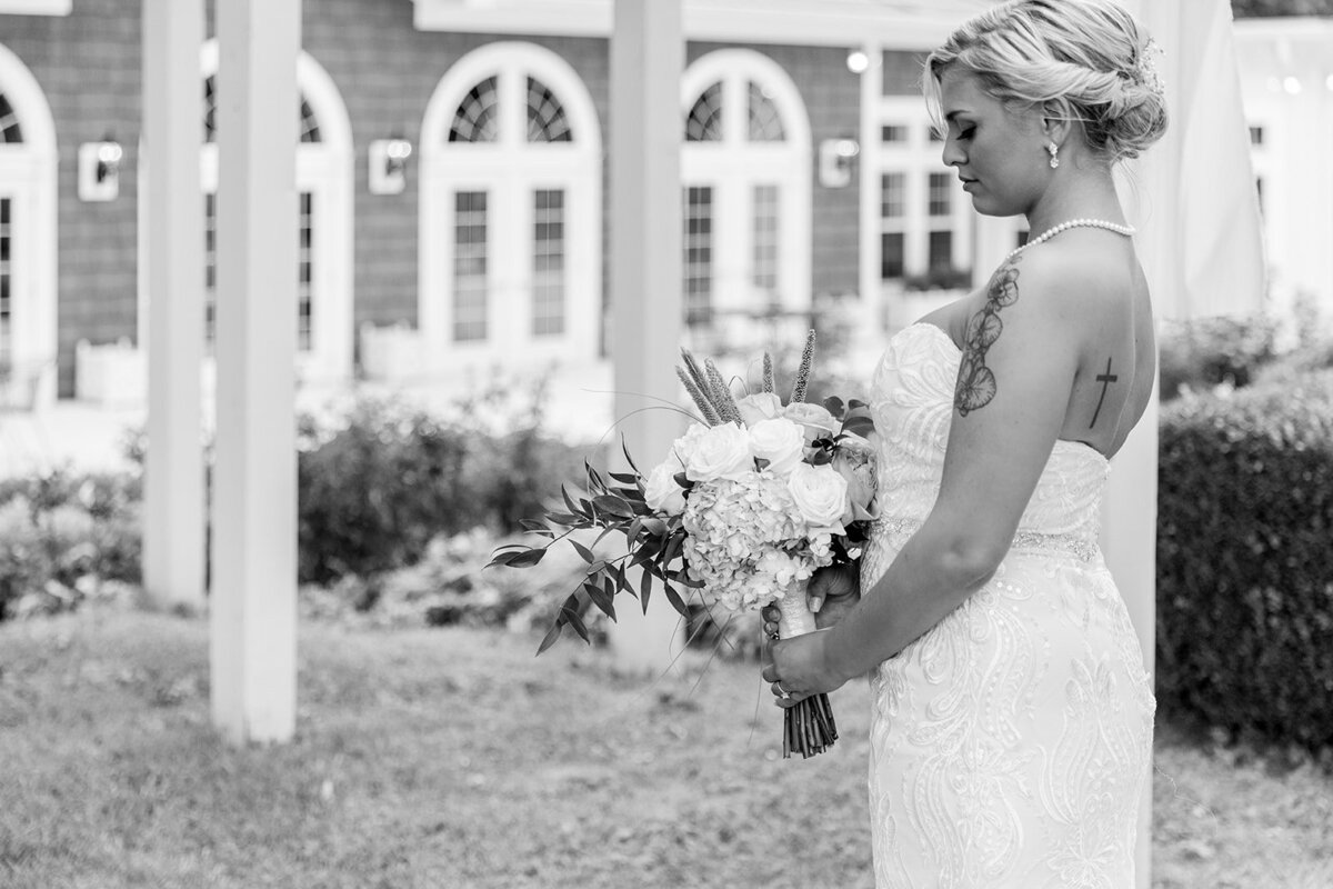 black and white bridal photography