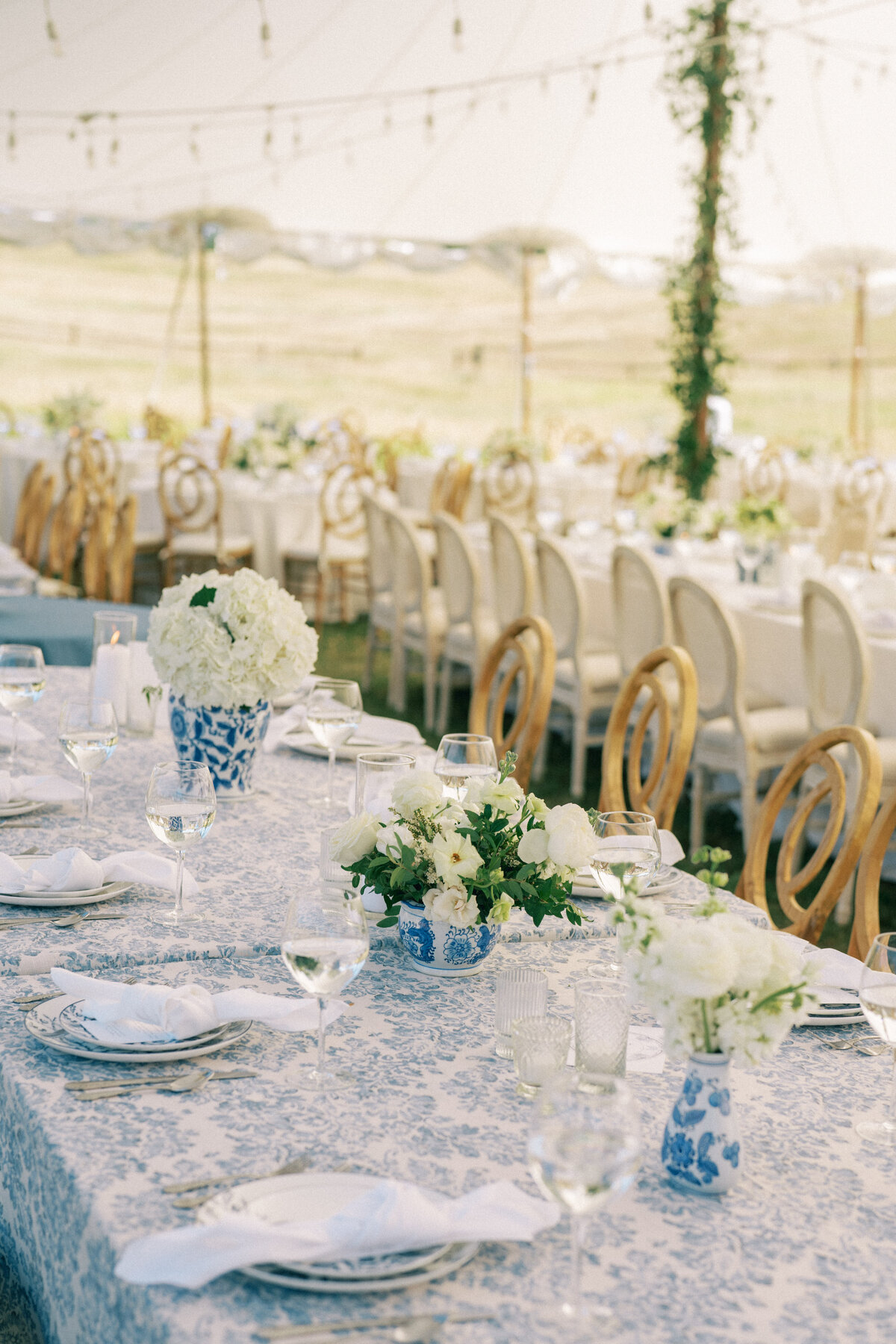 Table top details at Aspen tented wedding