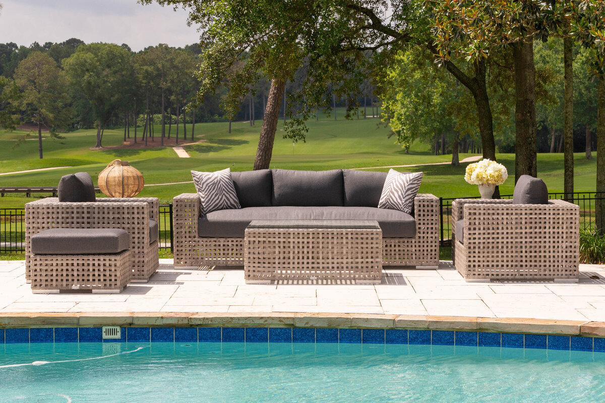 Outdoor patio furniture shoot in Mobile, Alabama for Southern Home.