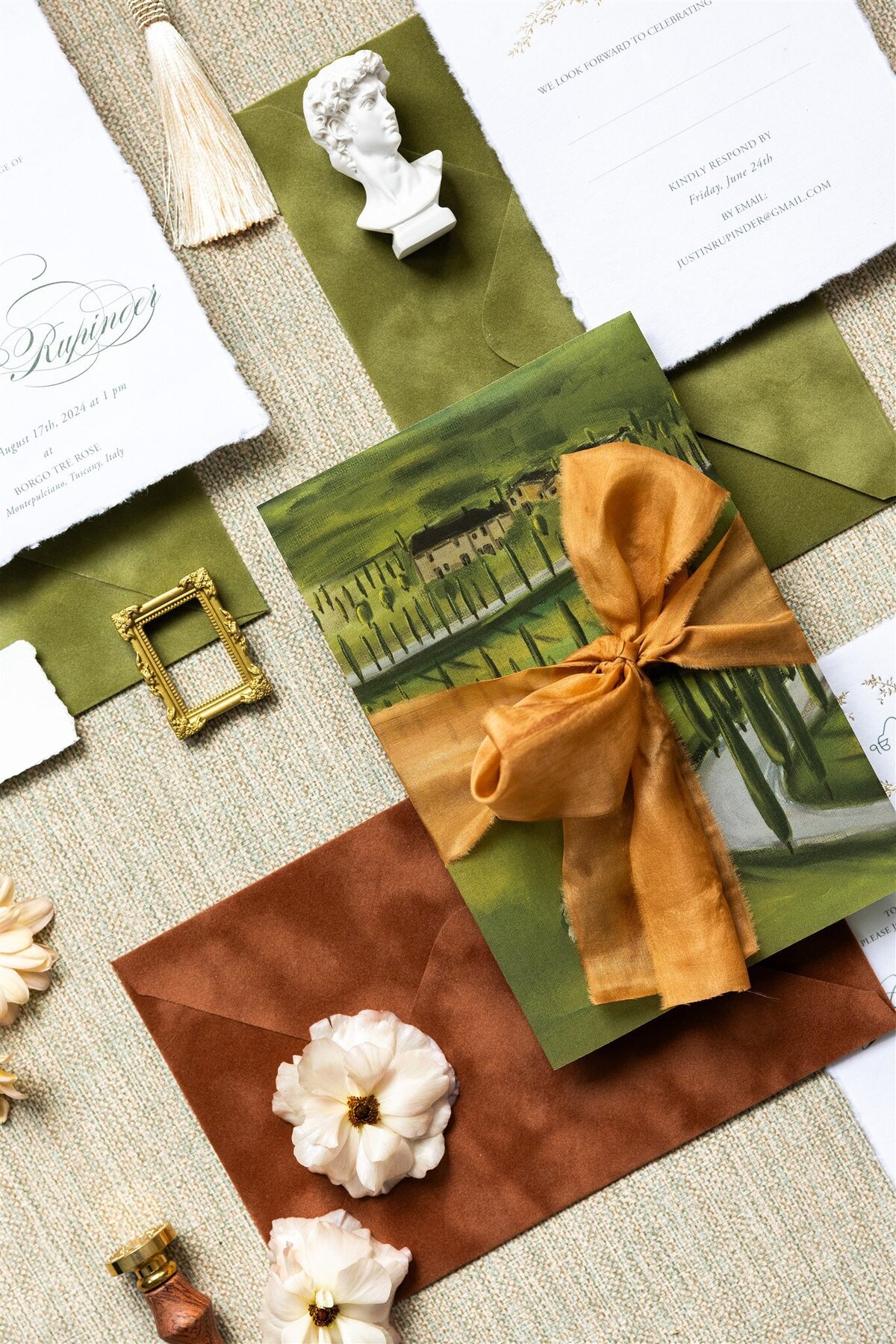 Tuscany Italy destination wedding invitation 3