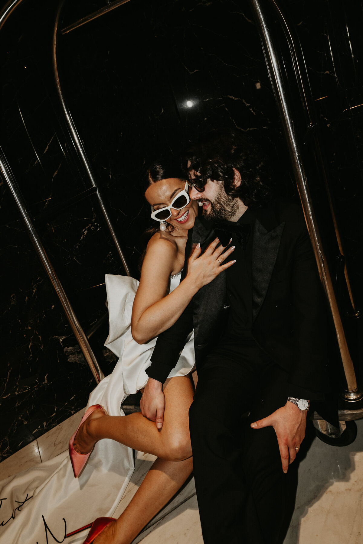 Cool couples hotel portraits in Dublin.