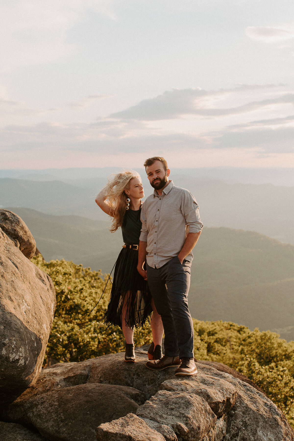 Sharp Top Mountain engagement session in Bedford Virginia