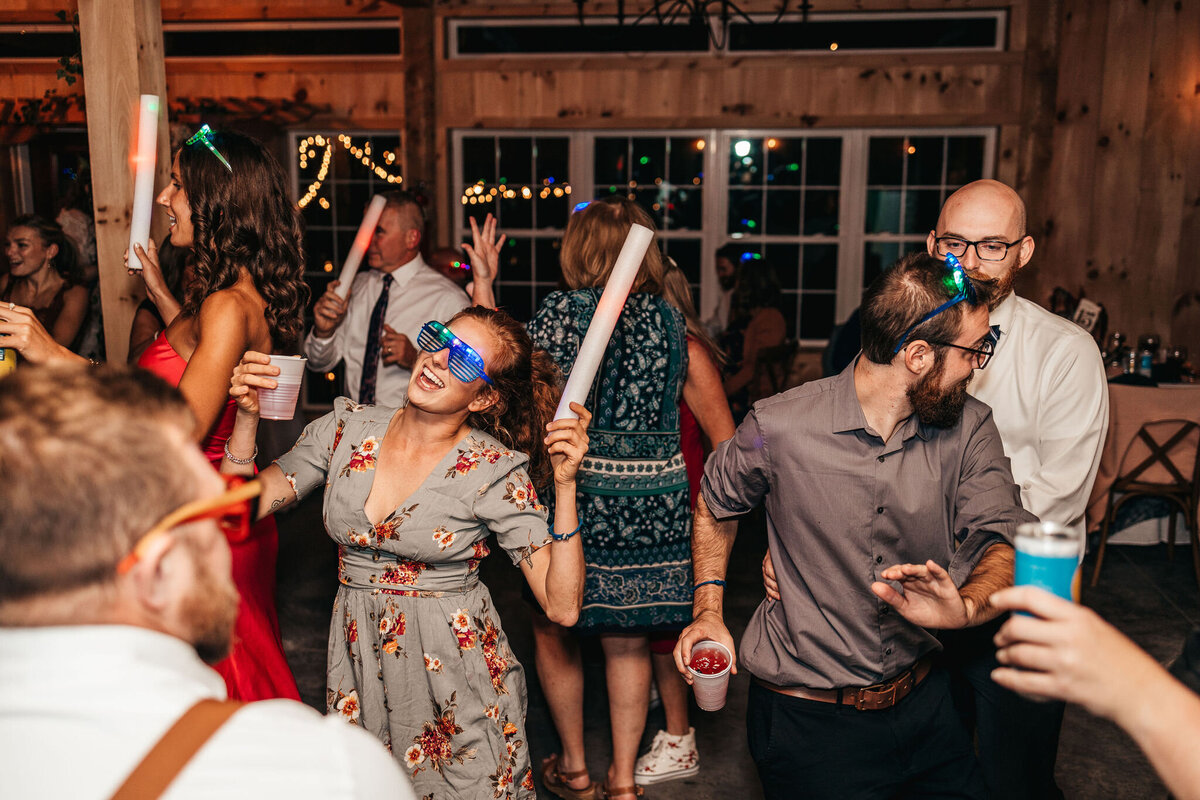 Dance party and reception fun at Cobb Hill Estate by Lisa Smith Photography
