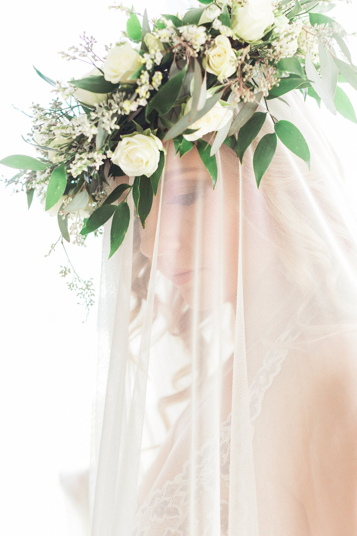 flower crown bridal boudoir