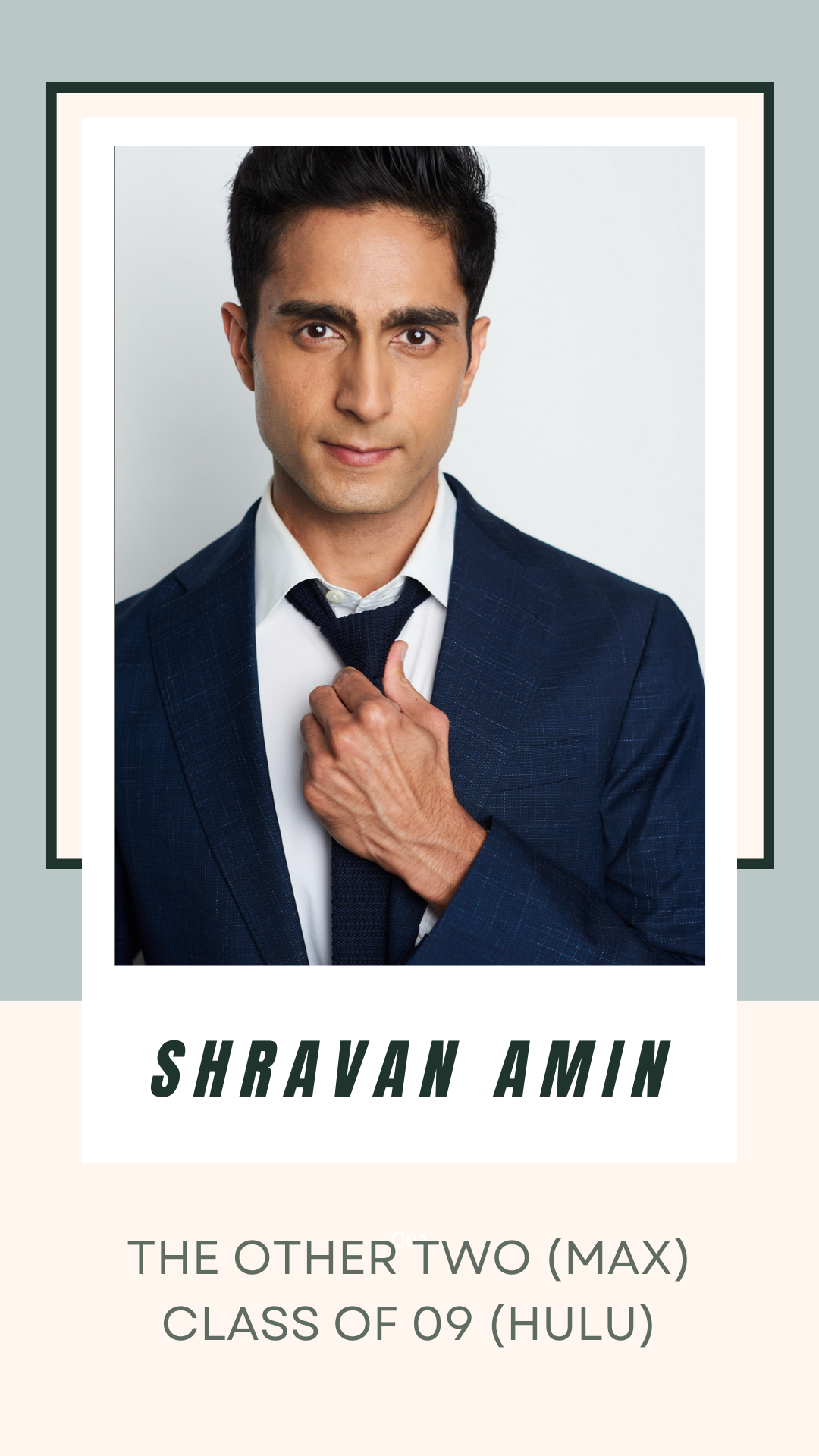Actor Shravan Amin