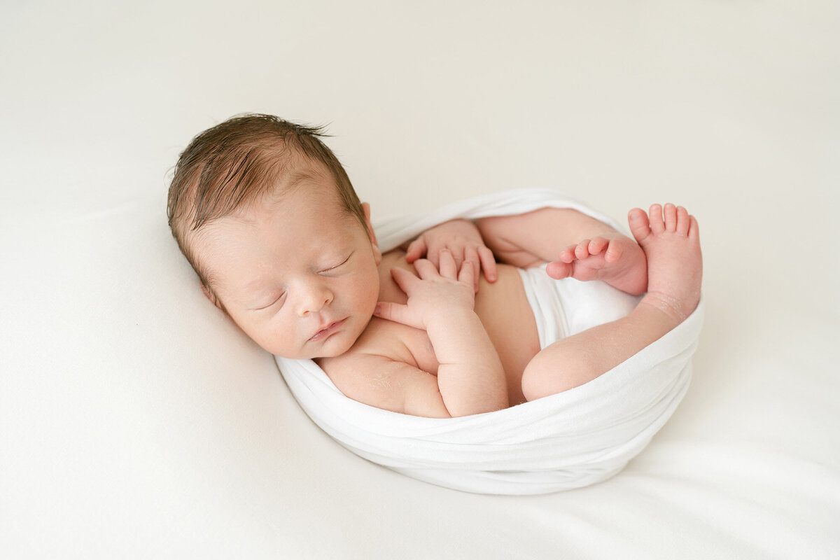 sleeping newborn baby boy at Julie Brock Photography in Louisville KY