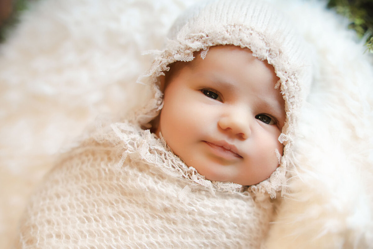 sweet newborn wrapped session in tarrant county texas
