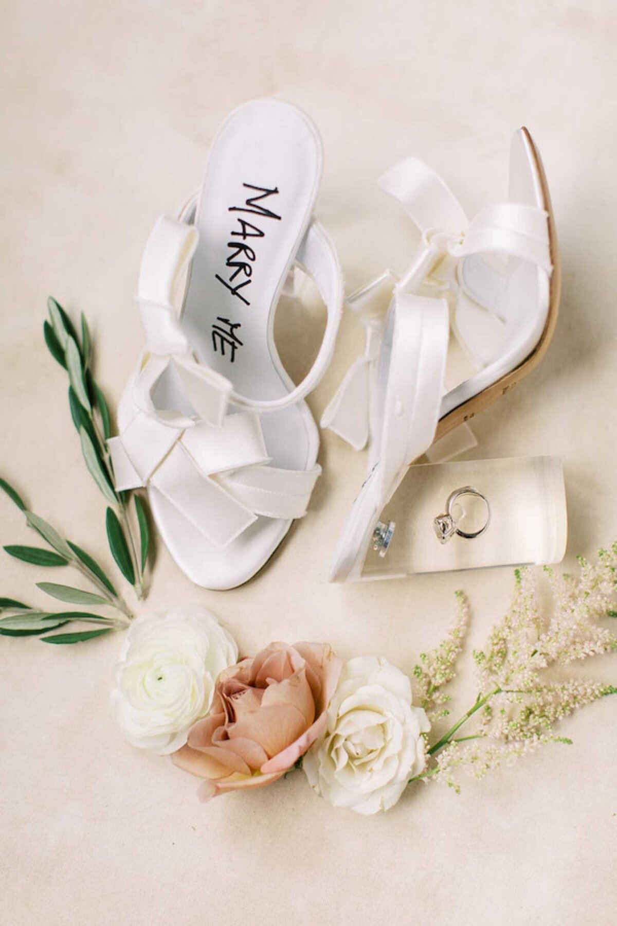 Daring lucite heel bridal shoes at a luxury Chicago outdoor garden wedding..