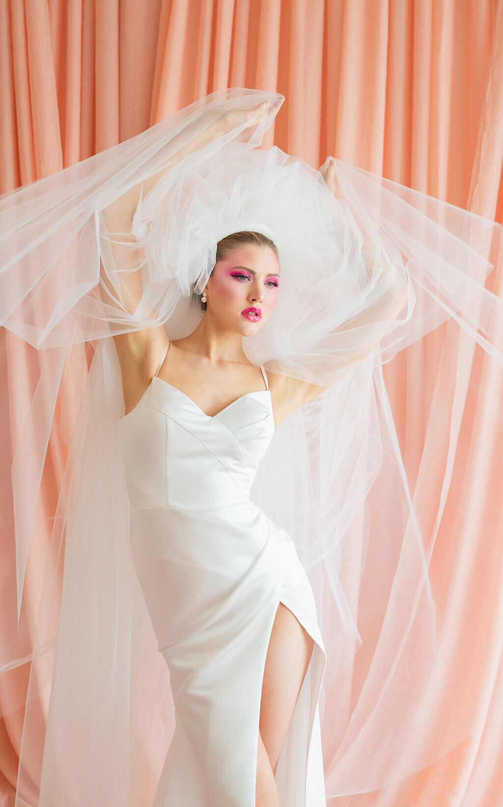 Fun veil for the modern bride by Blair Nadeau Bridal Adornments, romantic and modern wedding jewelry based in Brampton.  Featured on the Brontë Bride Vendor Guide.
