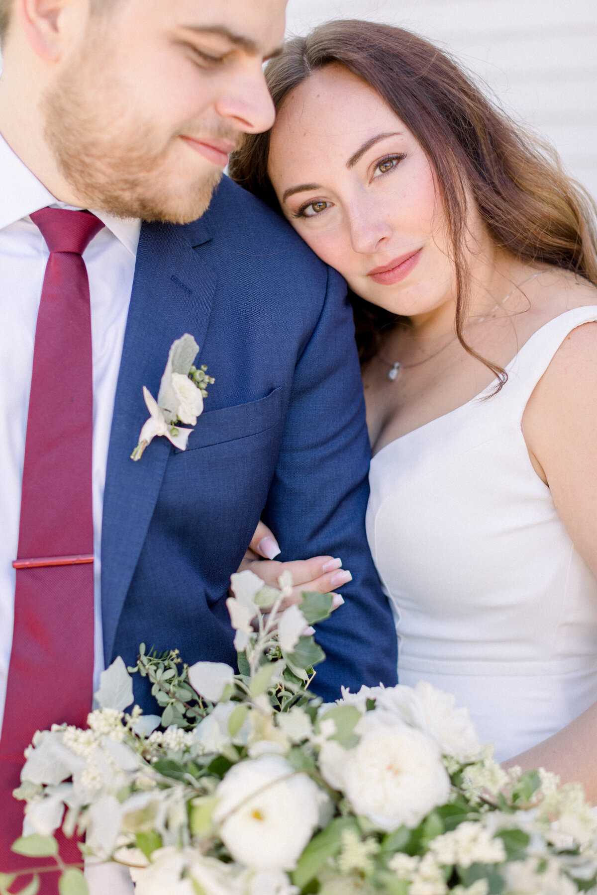 Portrait of Rebecca and Paulius on thier wedding day in Aspen Colorado