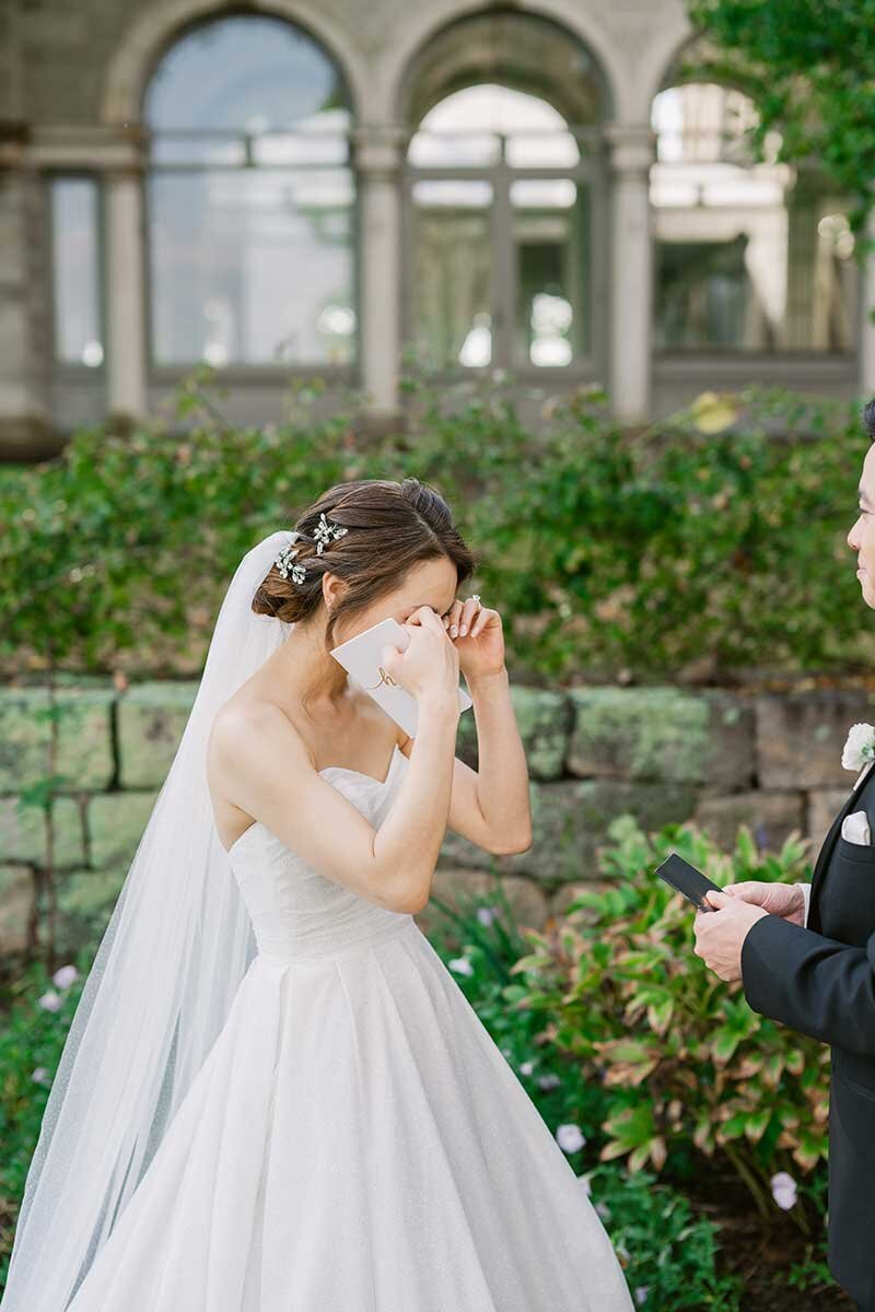 Bride Sees Groom in First Look
