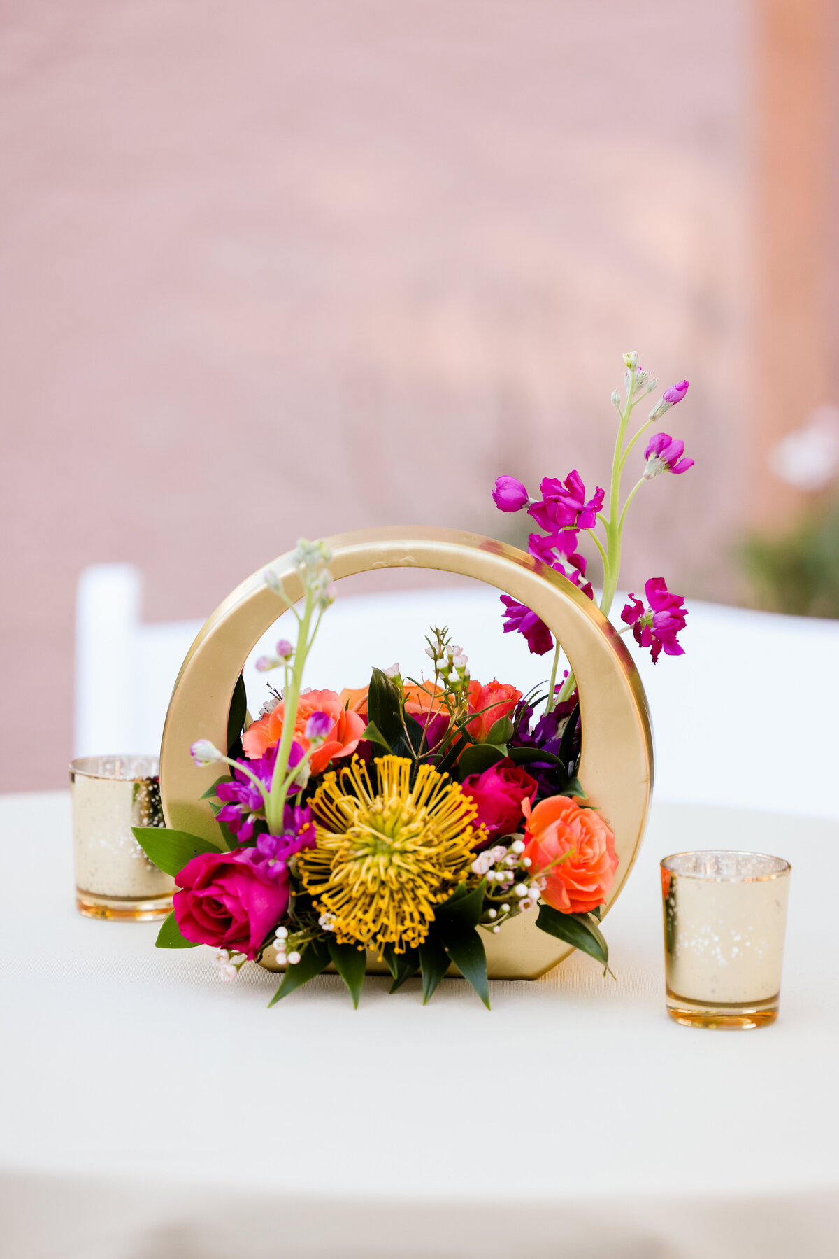 22 - Vinoy Hotel Wedding Tea Garden Cocktail Hour Centerpiece - Tampa Bay Wedding Planner