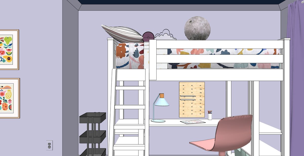 purple-kids-bedroom-with-loft-bed