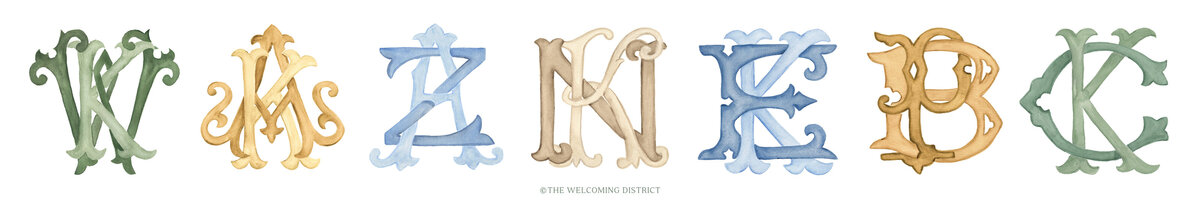 watercolor-wedding-monograms-2-The-Welcoming-District