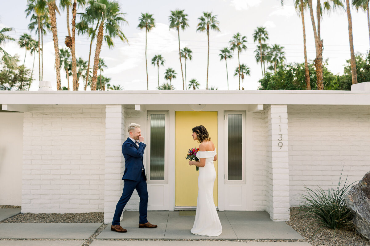 palm springs modern elopement photos