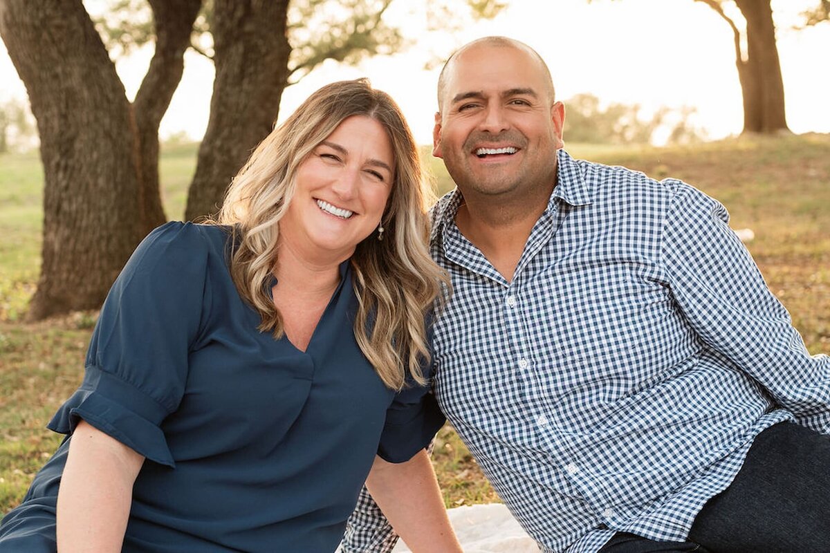 outdoor engagement photo in austin