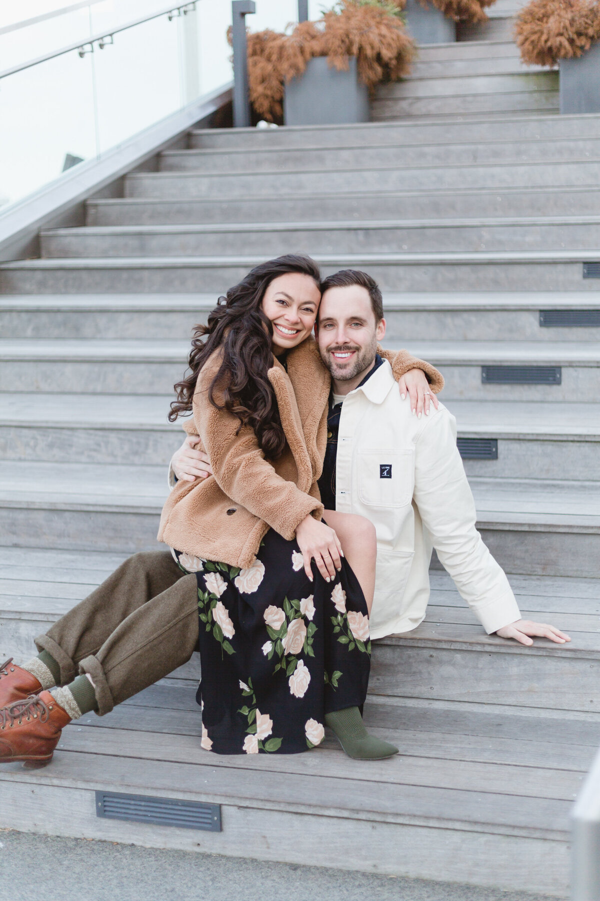 romantic Boston city engagement