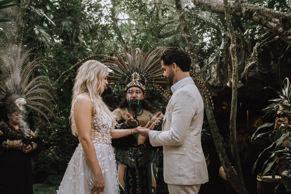 Mayan Wedding Ceremony at a Cenote in Tulum