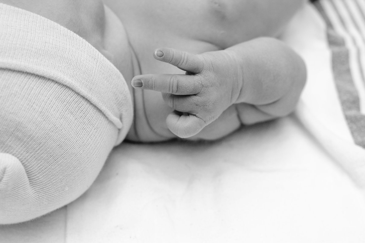 detail image of newborn baby by Savannah Birth Photographer Crystal and Lace Photography