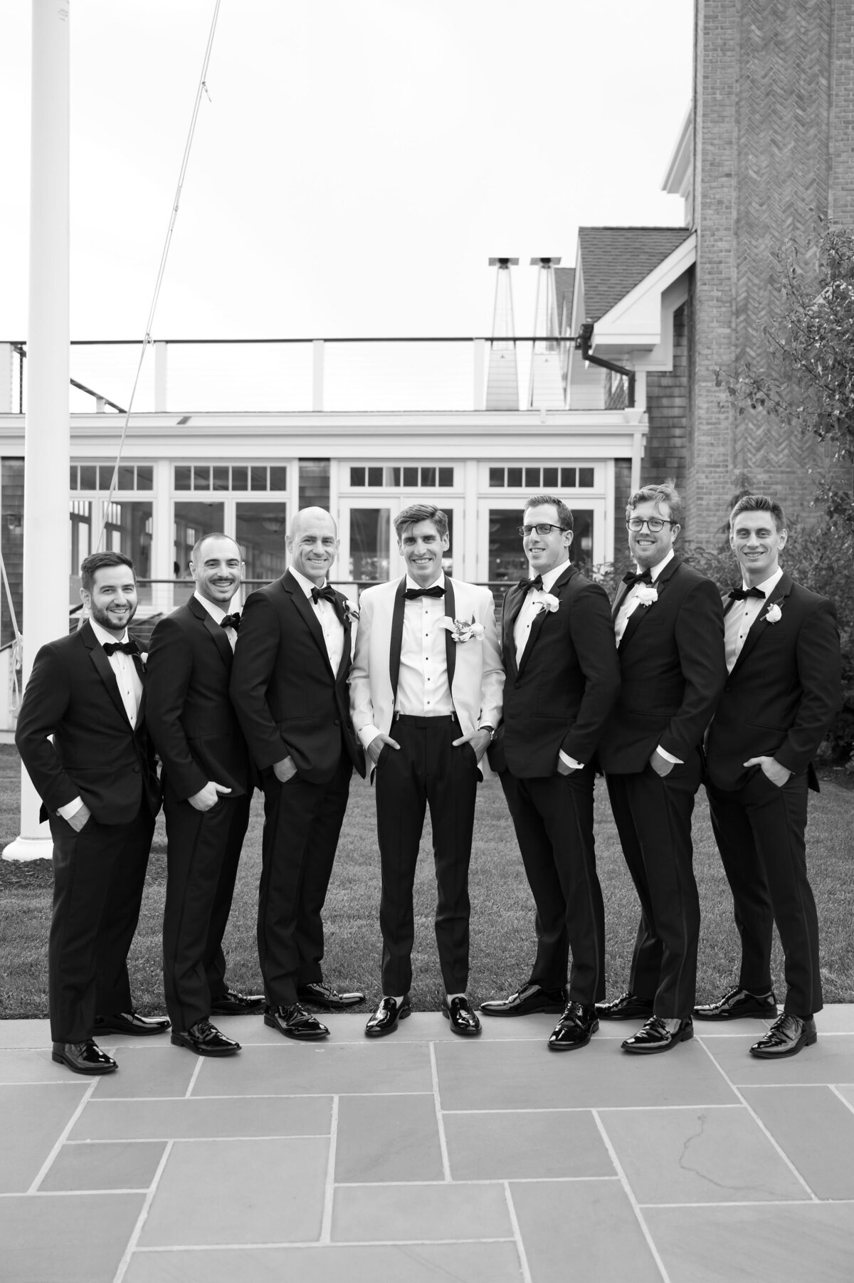 Groom Party Portrait by Lisa Blanche Photography