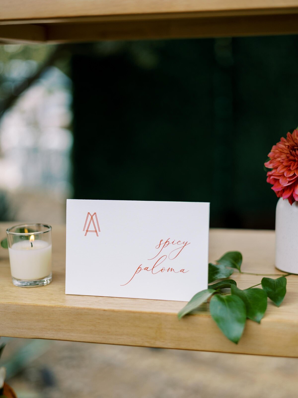 monogram-drink-card-desert-wedding