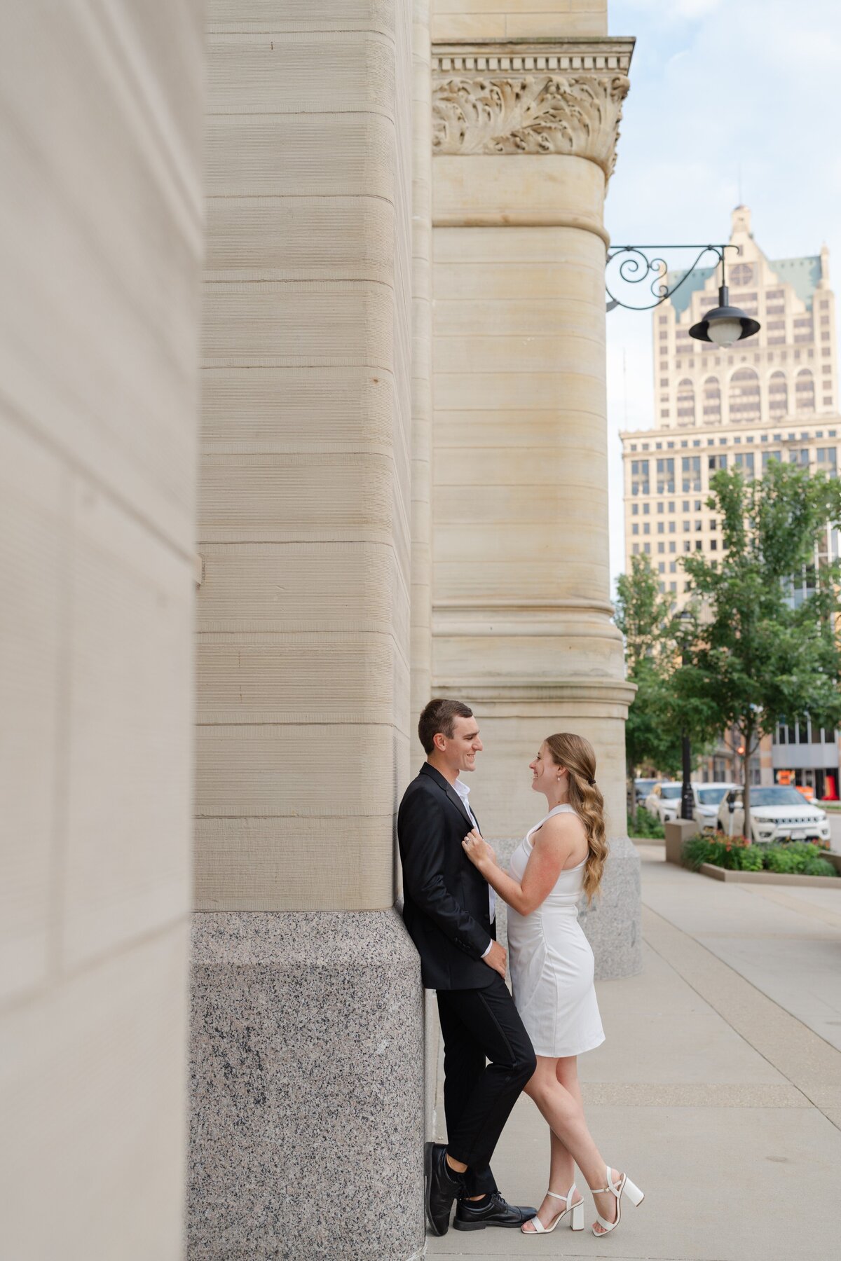 Downtown Milwaukee Elegant Engagement Session-2