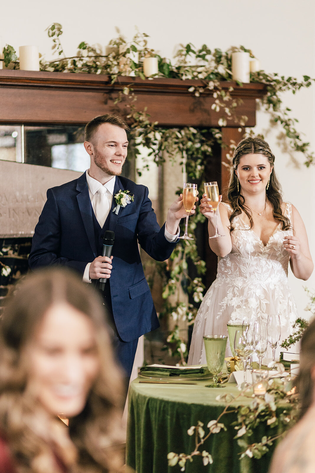 The Lodge at St Edward Wedding reception photos by joanna monger photography