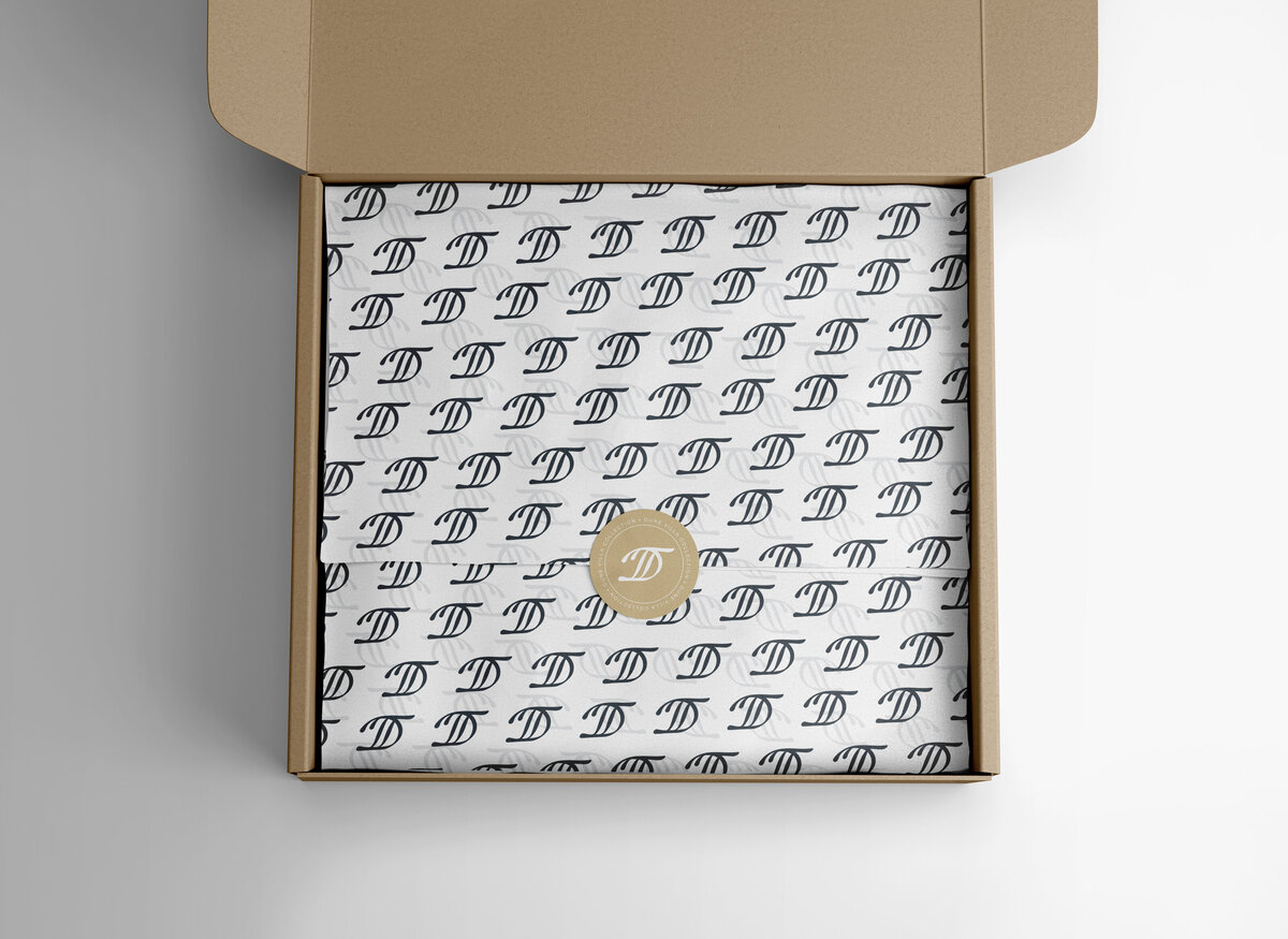 a mockup of a logo pattern on tissue paper