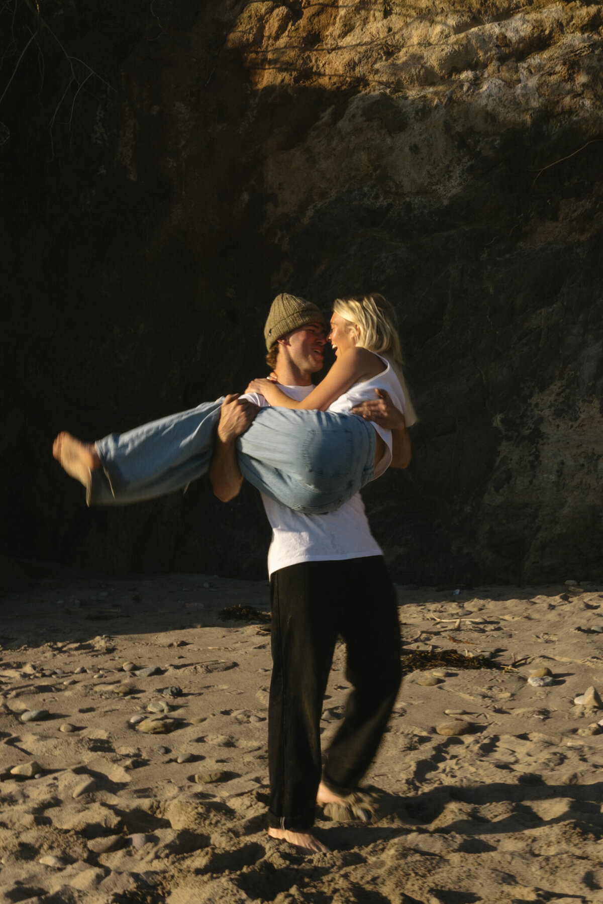 Malibu Beach Engagement Photos, El Matador State Beach, California Photographer-033