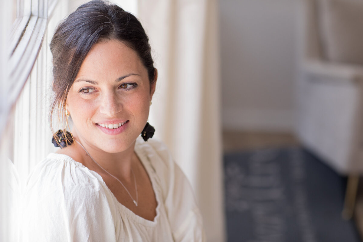 Businesswoman in casual professional setting