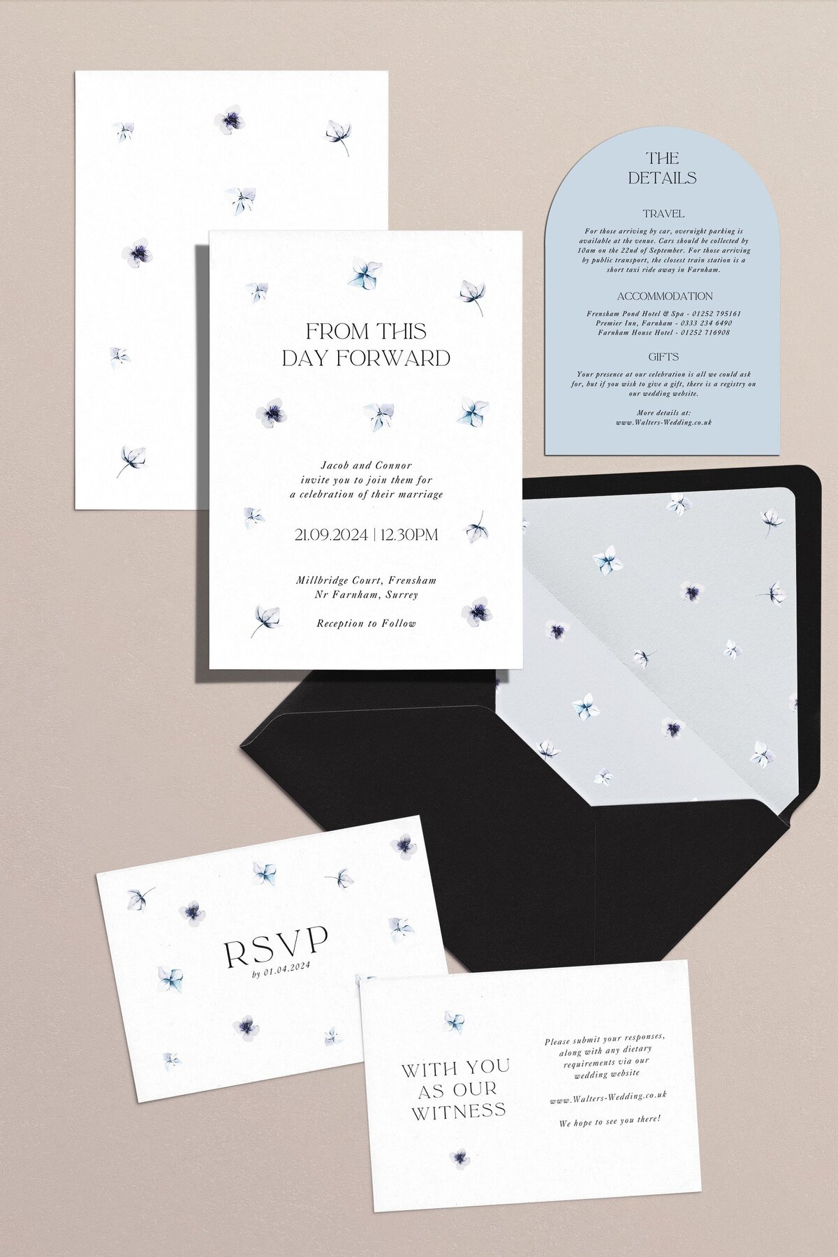 Brooke digital wedding invitation