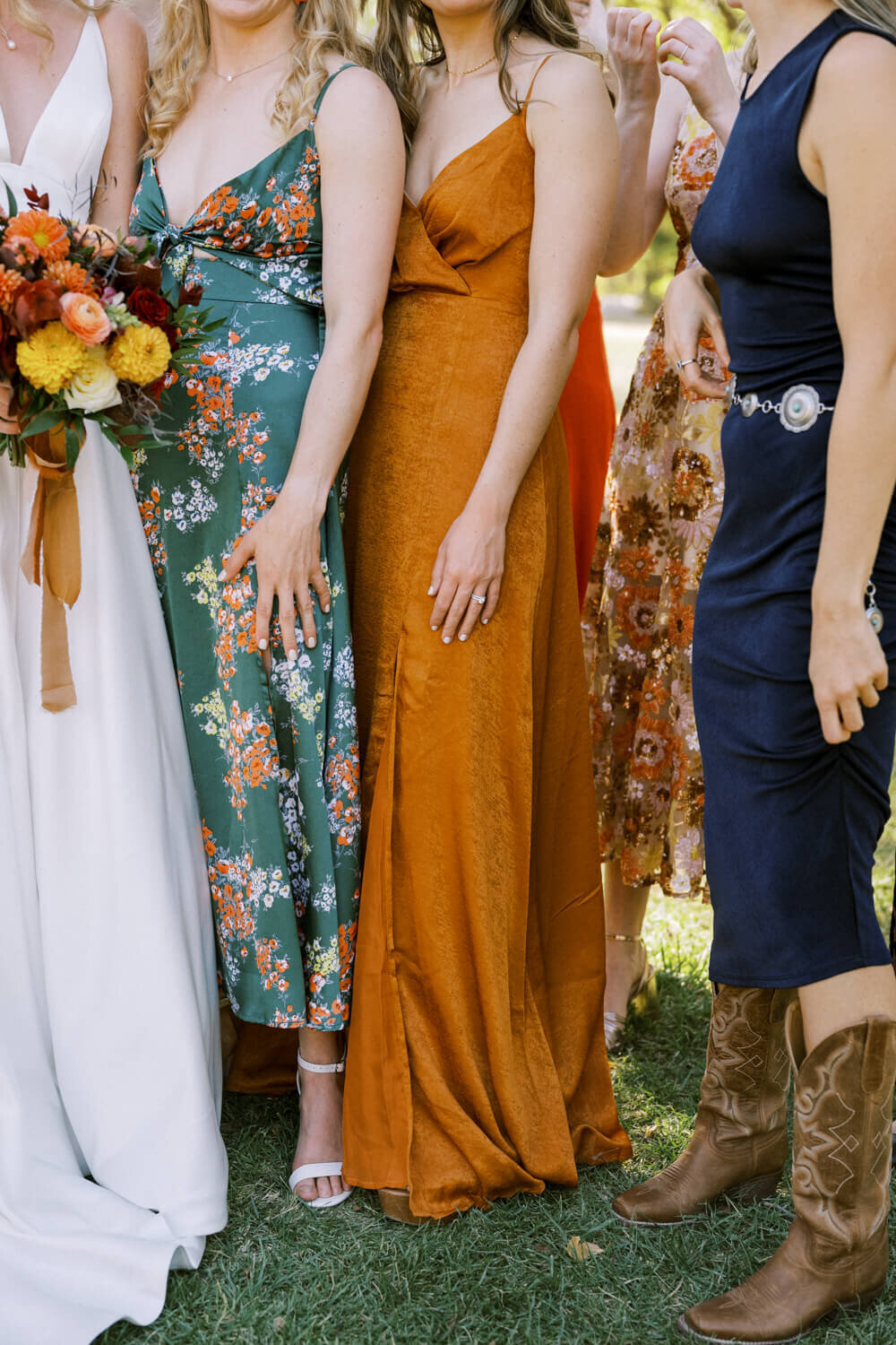 floral-dress-orange-metal-belt
